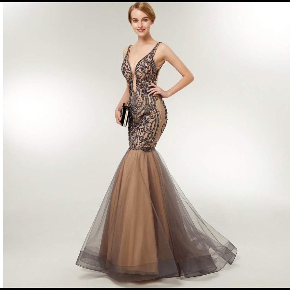 Elegant Diamond Prom Dress